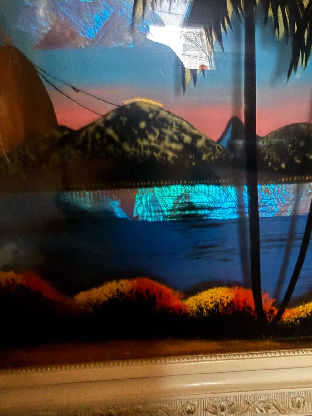 Beautiful Rio de Janeiro formanek  butterfly wing art beveled glass